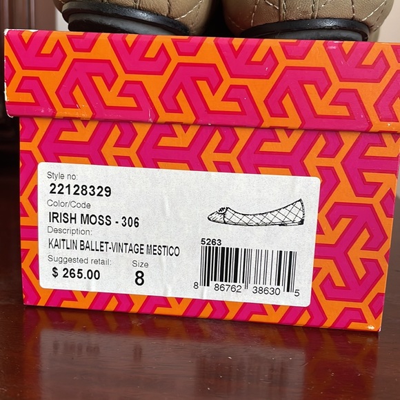 Authentic Tory Burch Kaitlin Quilted Ballet Leather Flats - Picture 4 of 6